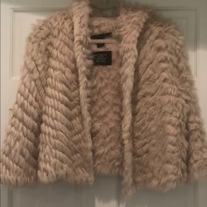 Hooded fur jacket